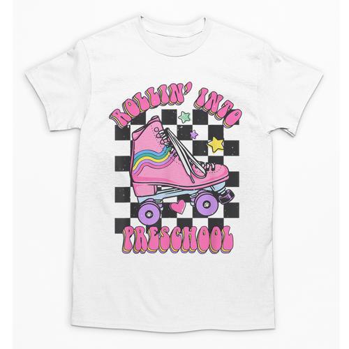 Kids Back To School Skating Rollin Into Preschool Unisex T-Shirt - Savourry