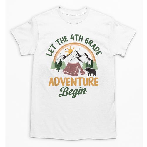 Let The 4th Grade Adventure Begin Camping Back To School Unisex T-Shirt - Savourry