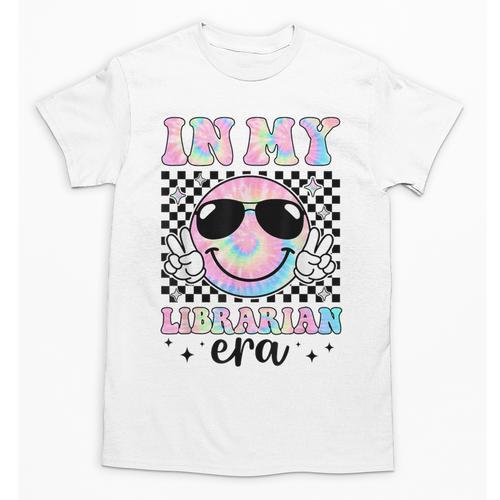 In My Librarian Era Groovy Tie Dye Back To School Unisex T-Shirt - Savourry