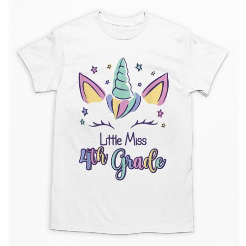 Little Miss Fourth Grade 2026 Back To School 4th Grade Girls Unisex T-Shirt - Savourry