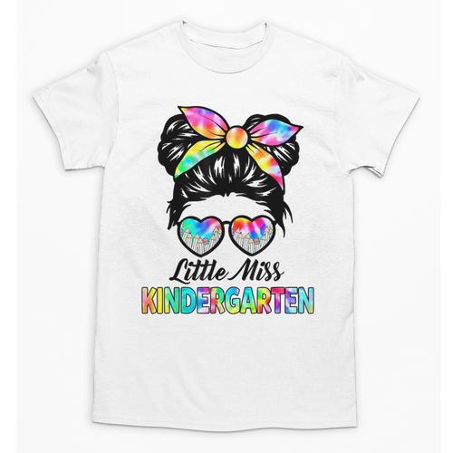 Little Miss KINDERGARTEN First Day Back To School Girls Kids Unisex T-Shirt - Savourry