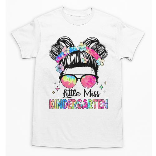 Little Miss Kindergarten Girls Kids Back To School Kinder Unisex T-Shirt - Savourry