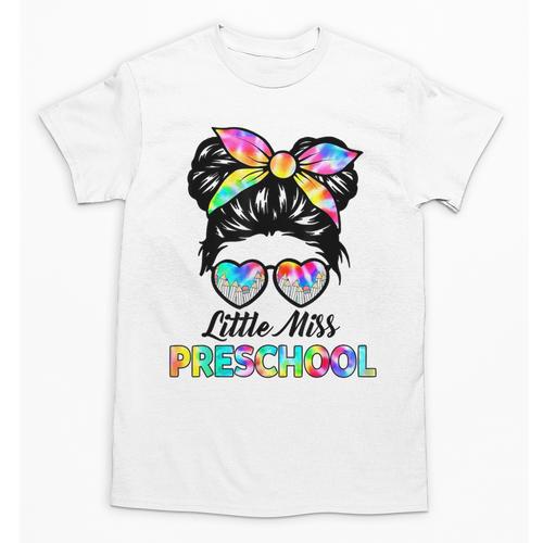 Little Miss Preschool First Day Back To School Girls Kids Unisex T-Shirt - Savourry