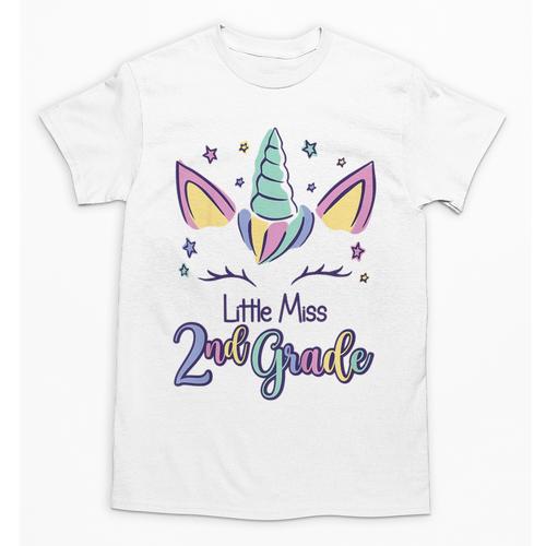 Little Miss Second Grade 2025 2nd Grade Back To School Unisex T-Shirt - Savourry