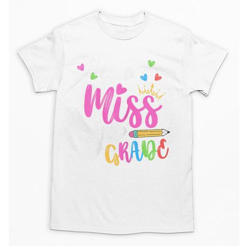 Little Misss Third Grade Back To School 3rd Grader Girl Unisex T-Shirt - Savourry