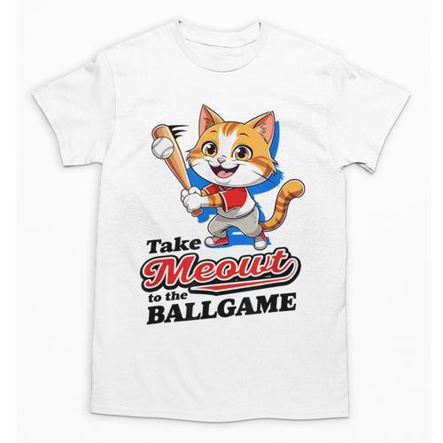 Take Meowt To The Ball Game Tee Slugger Cat Baseball Unisex T-Shirt - Sportilla