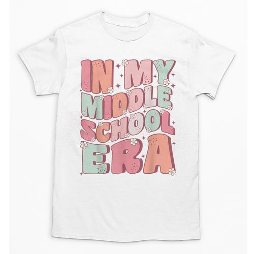 In My Middle School Era Cute Groovy First Day Back To School Unisex T-Shirt - Savourry