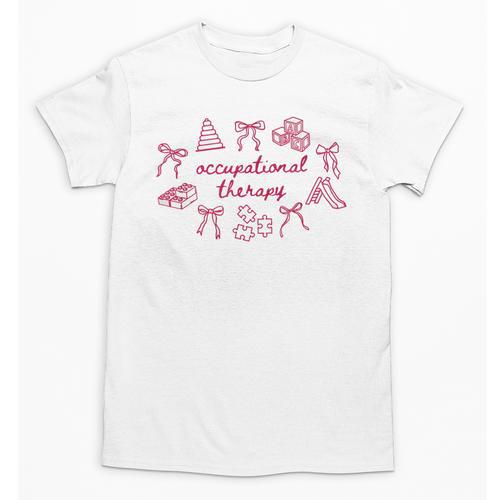 Occupational Therapy Coquette Bow OT COTA Back To School Unisex T-Shirt - Savourry