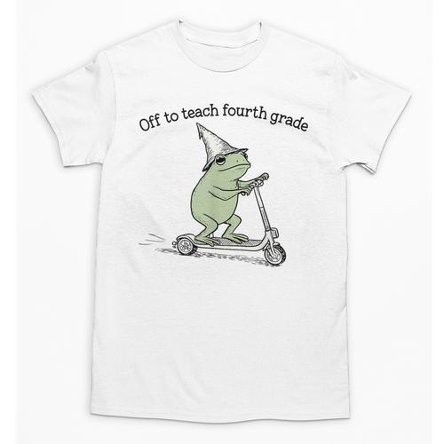 Off To Teach Fourth Grade Froggy Cute Frog Back To School Unisex T-Shirt - Savourry