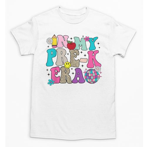 In My Pre-K Era Back To School Retro Groovy Preschool Unisex T-Shirt - Savourry