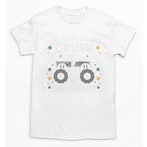 Im Ready To Crush 2nd Grade Boy Monster Truck Back To School Unisex T-Shirt - Savourry