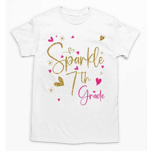 Ready To Sparkle 7th Grade Back To School For Girls Performance Unisex T-Shirt - Savourry