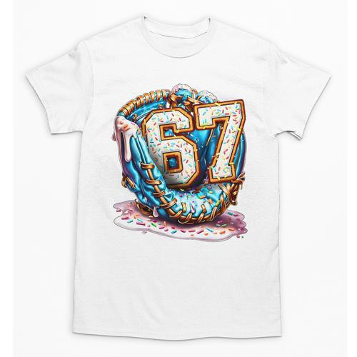 Six Seven Baseball Lifestyle 67 Meme Gen Alpha Slang Premium Tri-Blend Unisex T-Shirt - Sportilla