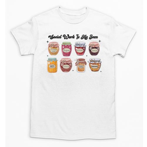 Social Work Is My Jam Back To School School Social Worker Unisex T-Shirt - Savourry