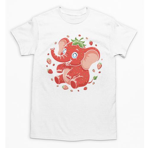 Strawberry Elephant Italian Brainrot Meme Back To School Comfort Colors Crop Top Unisex T-Shirt - Savourry