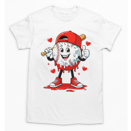 Valentine Baseball Heart Sports Men Boys Kid Unisex T-Shirt - Sportilla