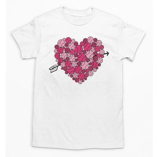 Valentine's Day Baseball Heart Softball Player Sports Lover Unisex T-Shirt - Sportilla