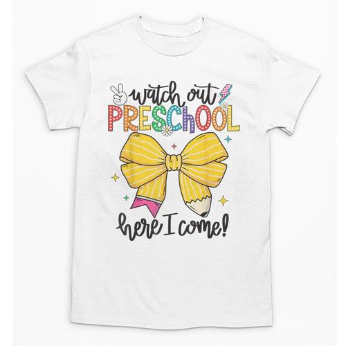 Watch Out Pre-K Here I Come Preschool Back To School Unisex T-Shirt - Savourry