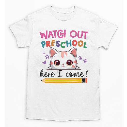 Watch Out Preschool Here I Come Girls Back To School Performance Unisex T-Shirt - Savourry