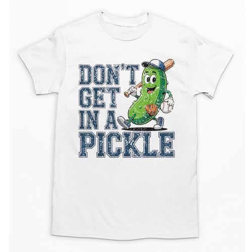 Youth Baseball Catcher Humor Don’t Get In A Pickle Unisex T-Shirt - Sportilla