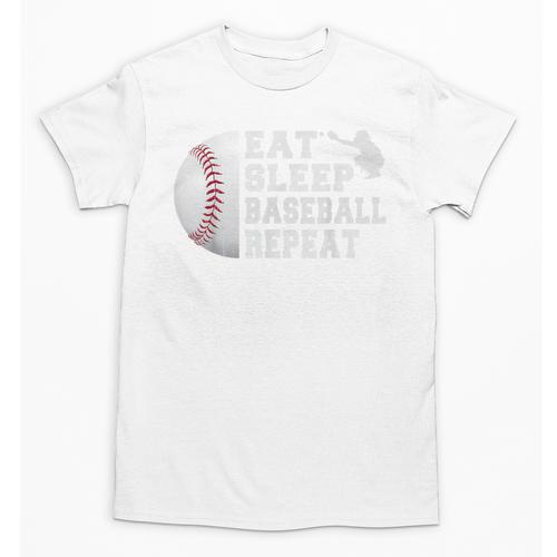 Youth Eat Sleep Baseball Repeat Catcher Boys Men Unisex T-Shirt - Sportilla