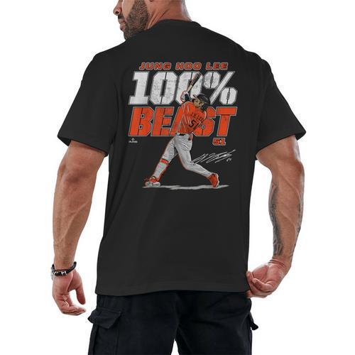 100 Beast Jung Hoo Lee San Francisco Baseball MLBPA Men's Back Print T-Shirt - Sportilla