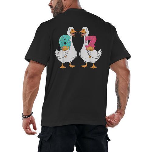 67 Baseball Ice Cream Drip Goose Six Seven Meme Men's Back Print T-Shirt - Sportilla