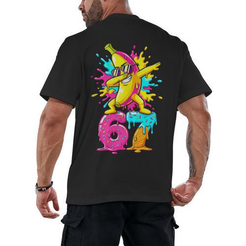 67 Baseball Ice Cream Six Seven Dabbing Banana Men's Back Print T-Shirt - Sportilla