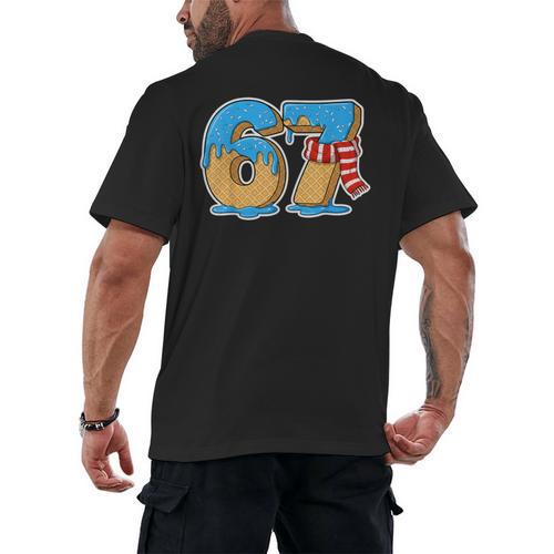 67 Ice Cream Drip Six Seven Baseball Drip 67 Boys Meme Men's Back Print T-Shirt - Sportilla