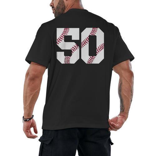 Baseball 1976 50th Birthday Vintage 50 Years Old Retro Men's Back Print T-Shirt - Sportilla