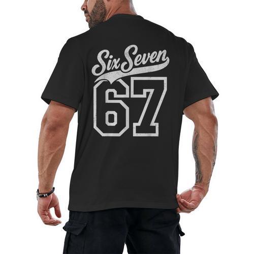 Baseball 6 7 Number 67 Six Seven Meme Boys Youth Kids Men's Back Print T-Shirt - Sportilla