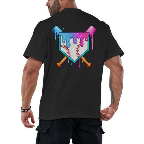 Baseball Sport Respect The Drip Boys Baseball Men's Back Print T-Shirt - Sportilla