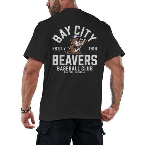 Bay City Beavers Baseball Club Estd 1913 Men's Back Print T-Shirt - Sportilla