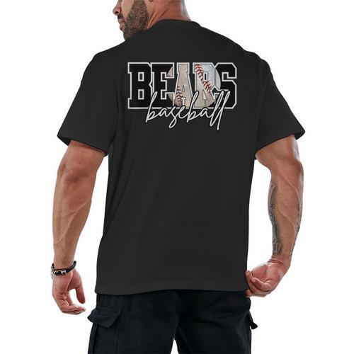 Bears Baseball Mom Game Day School Spirit Bear Pride Men's Back Print T-Shirt - Sportilla