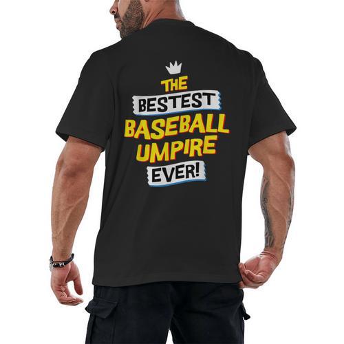 Best Baseball Umpire Job Occupation Men's Back Print T-Shirt - Sportilla