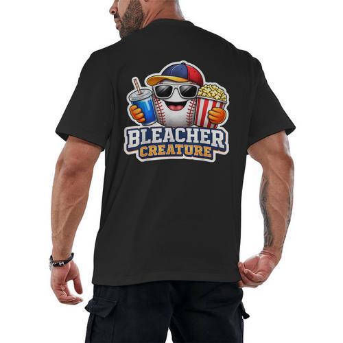 Bleacher Creature Baseball Fan Supporter Game Day Ball Men's Back Print T-Shirt - Sportilla