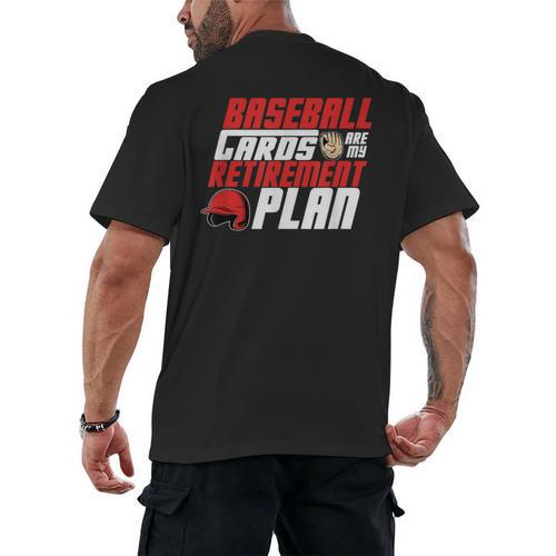 Cards Collector Baseball Cards Are My Retirement Plan Men's Back Print T-Shirt - Sportilla
