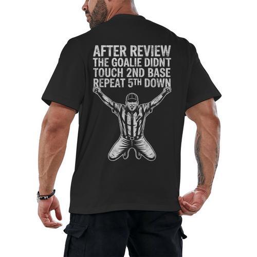 Football Baseball Soccer Referee Joke Tee Football Fan Men's Back Print T-Shirt - Sportilla