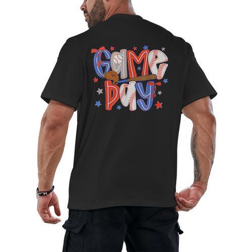 Game Day Baseball Lover Field Day Men Women Kid Men's Back Print T-Shirt - Sportilla
