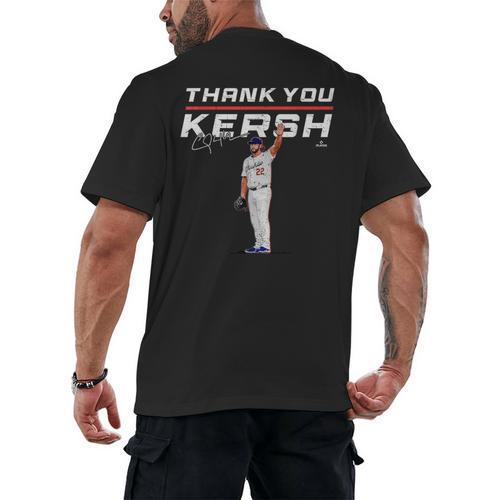 Thank You Kersh Clayton Kershaw Los Angeles Baseball MLBPA Men's Back Print T-Shirt - Sportilla