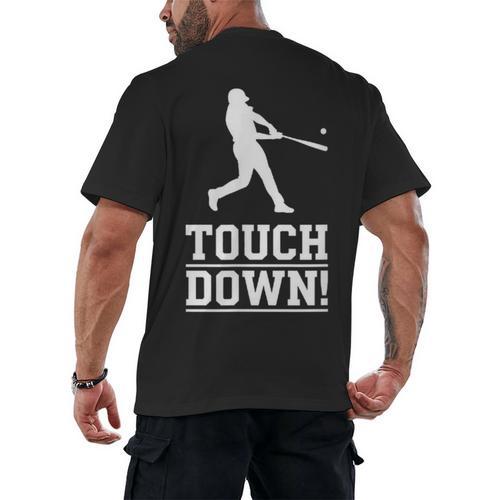 Touchdown Baseball Football Sports Men's Back Print T-Shirt - Sportilla