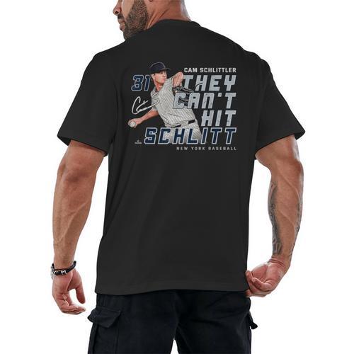 They Can't Hit Schlitt Cam Schlittler New York Baseball MLBP Men's Back Print T-Shirt - Sportilla