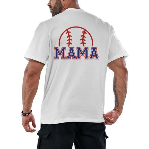 Mom Of Rookie 1st Birthday Baseball Boy Family Matching Men's Back Print T-Shirt - Sportilla