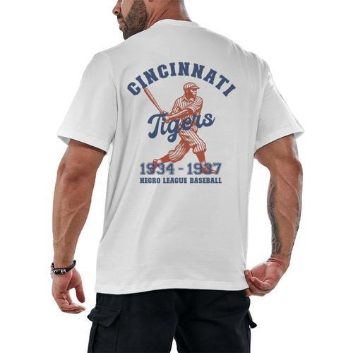 Negro League Baseball History Month Cincinnati Ohio Men's Back Print T-Shirt - Sportilla
