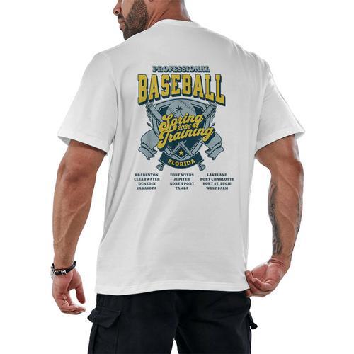 Professional Baseball Spring Training 2026 Florida Cities Men's Back Print T-Shirt - Sportilla