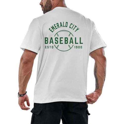 Wizard Of Oz Emerald City Baseball Costume Halloween Men's Back Print T-Shirt - Sportilla