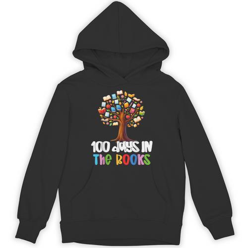 100 Days In The Books Tree Of Knowledge 100th Day Of School Unisex Hoodie - Bookorys AU