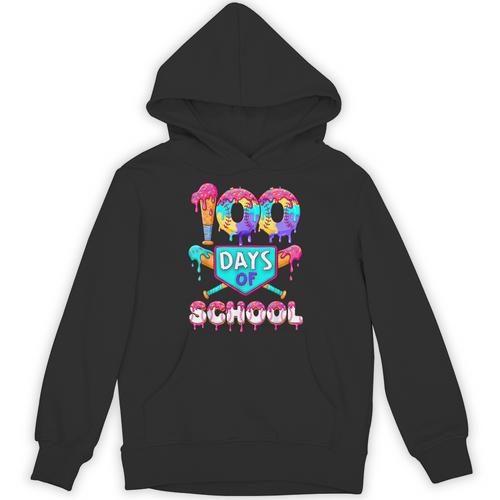 100 Days Of School Baseball Boys Kids Unisex Hoodie - Sportilla
