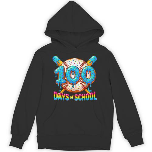 100 Days Of School Baseball Drip Boys 100th Day Of School Unisex Hoodie - Sportilla