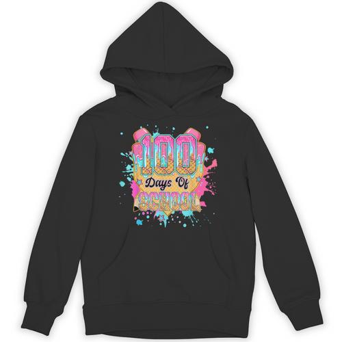 100 Days Of School Baseball Drip Boys Kids 100th Day Unisex Hoodie - Sportilla